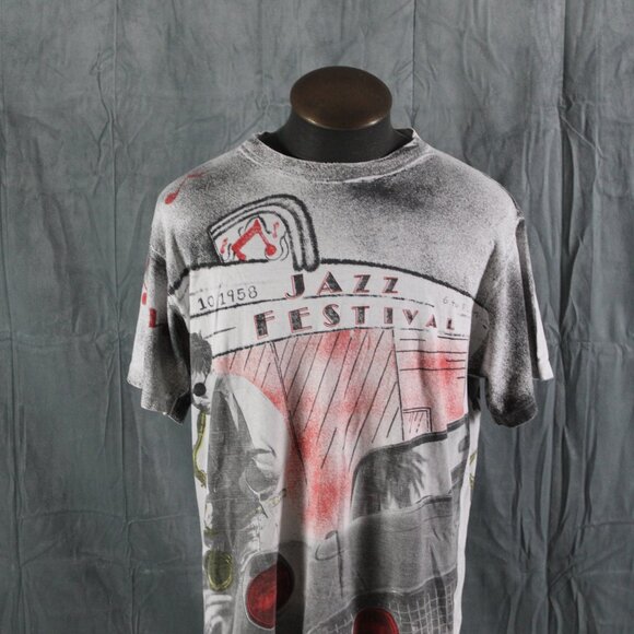 Vintage GRaphic T-shirt - Saxaphone Player Big Graphic - Men's XL - Picture 2 of 9